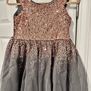 Zunie Gray and Copper Sequin Dress